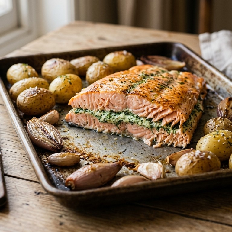 Gevulde zalmfilet
