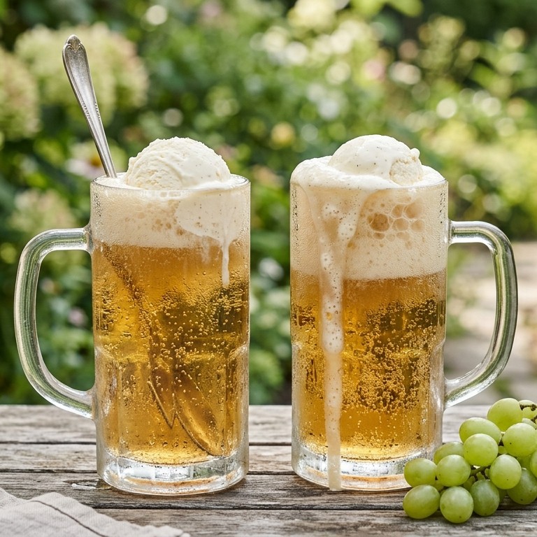 Ginger ale met roomijs