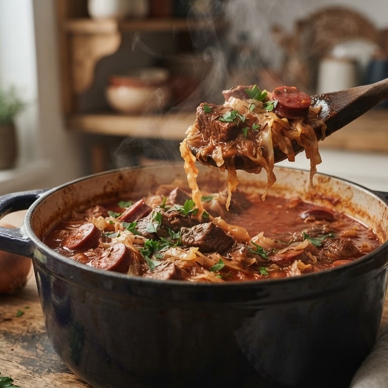Goulash met witte kool