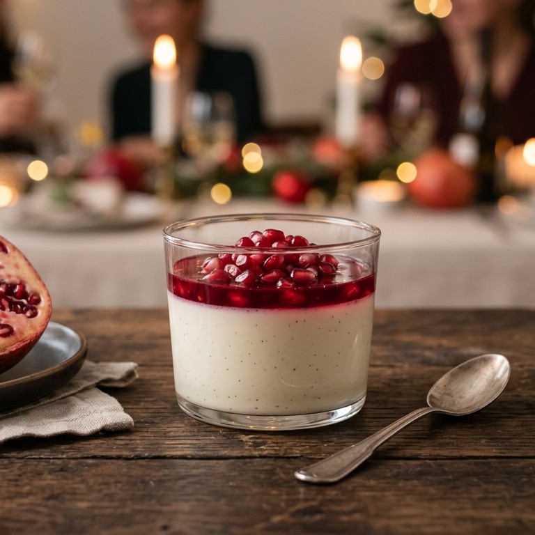 Granaatappel-panna cotta