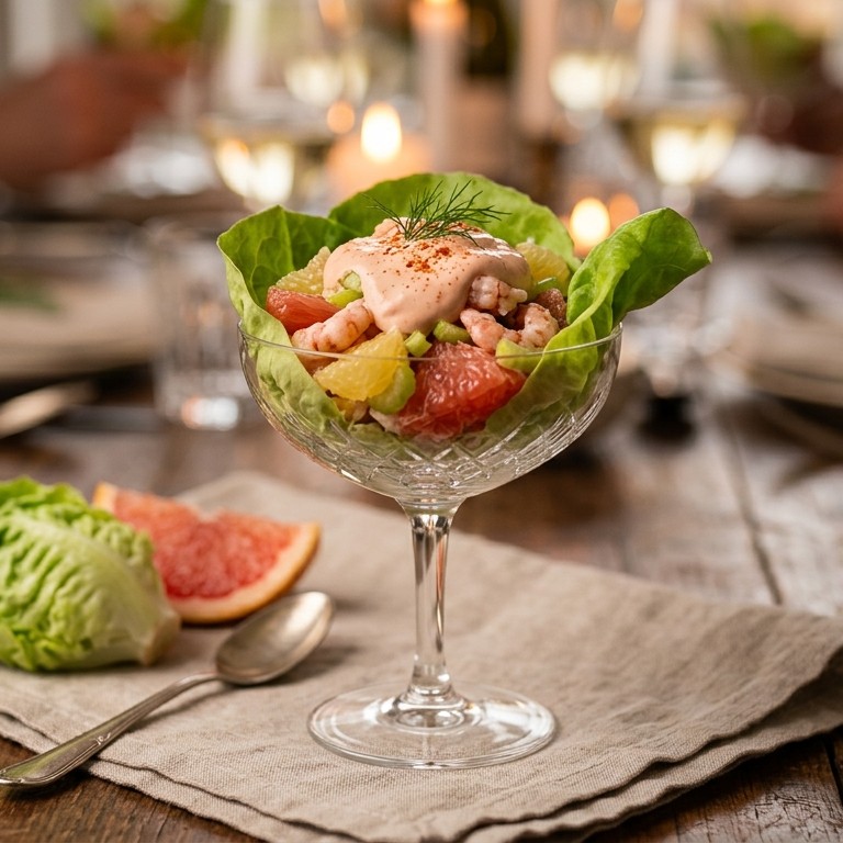 Grapefruit-garnalen cocktail