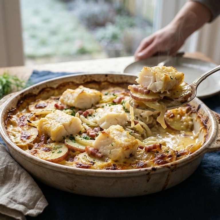 Gratin met kabeljauw