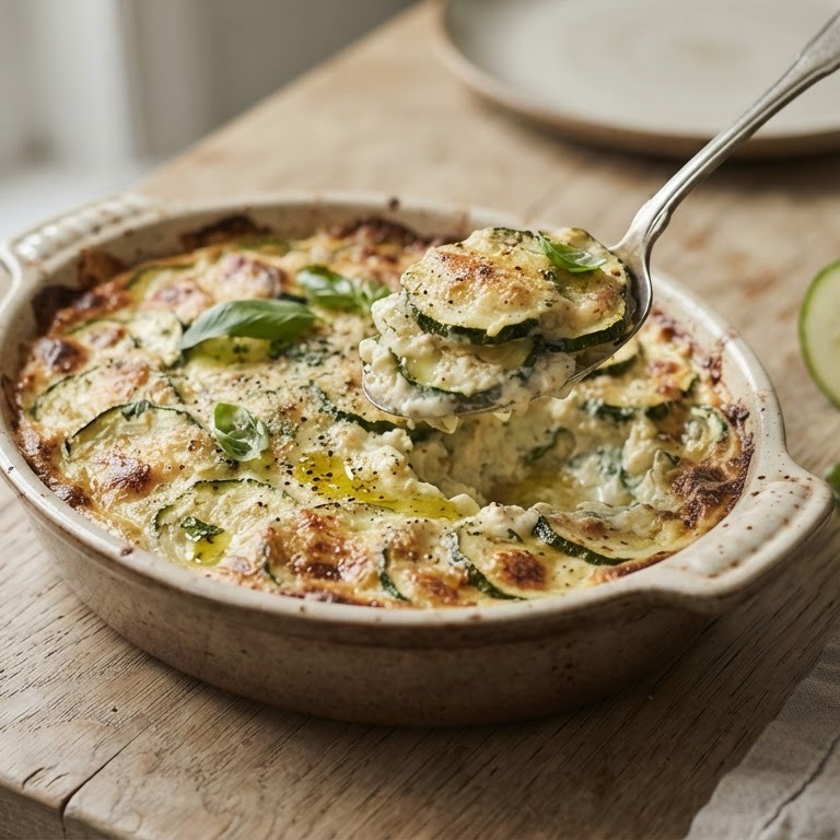 Gratin van courgettes met ricotta