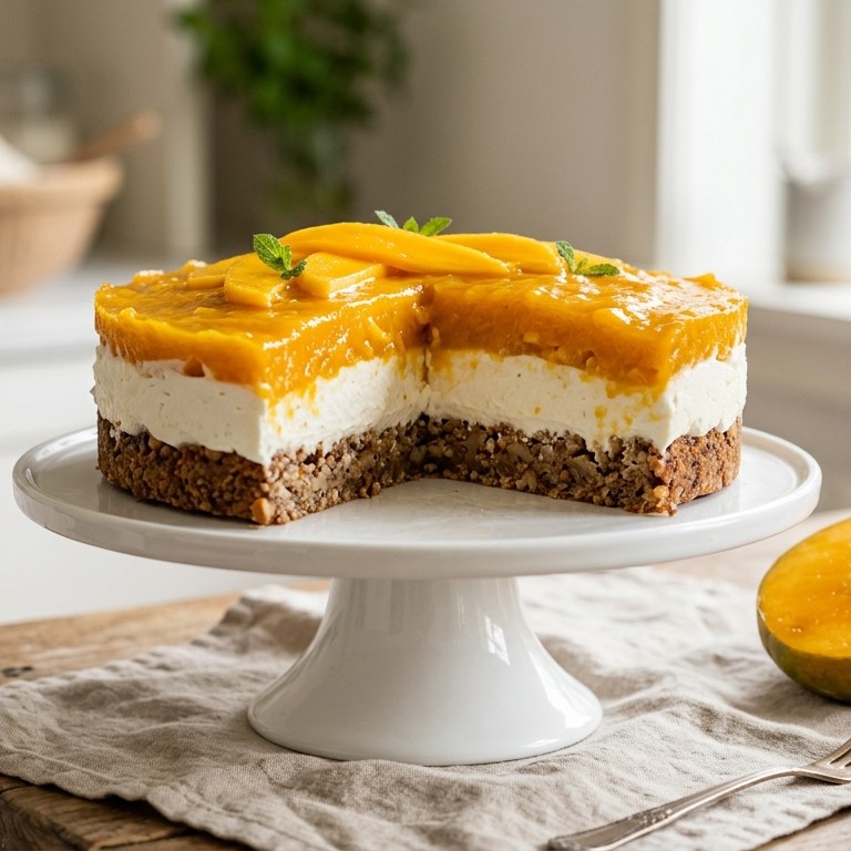 Griekse mangoyoghurt- slagroomtaart
