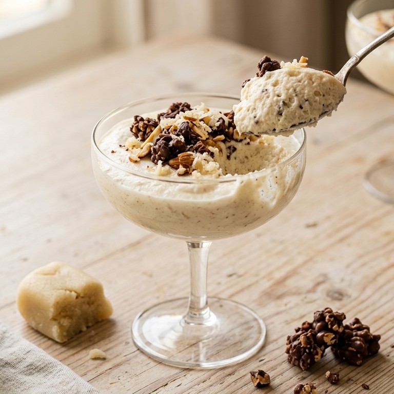Griesmeelmousse met marsepein