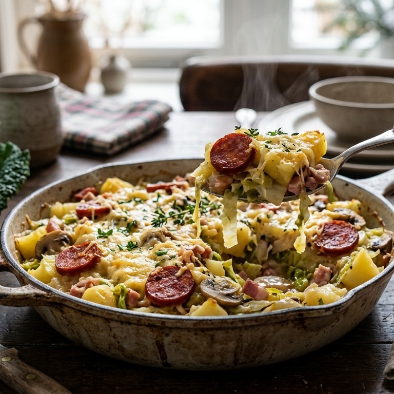 Groene kool aardappelpotje
