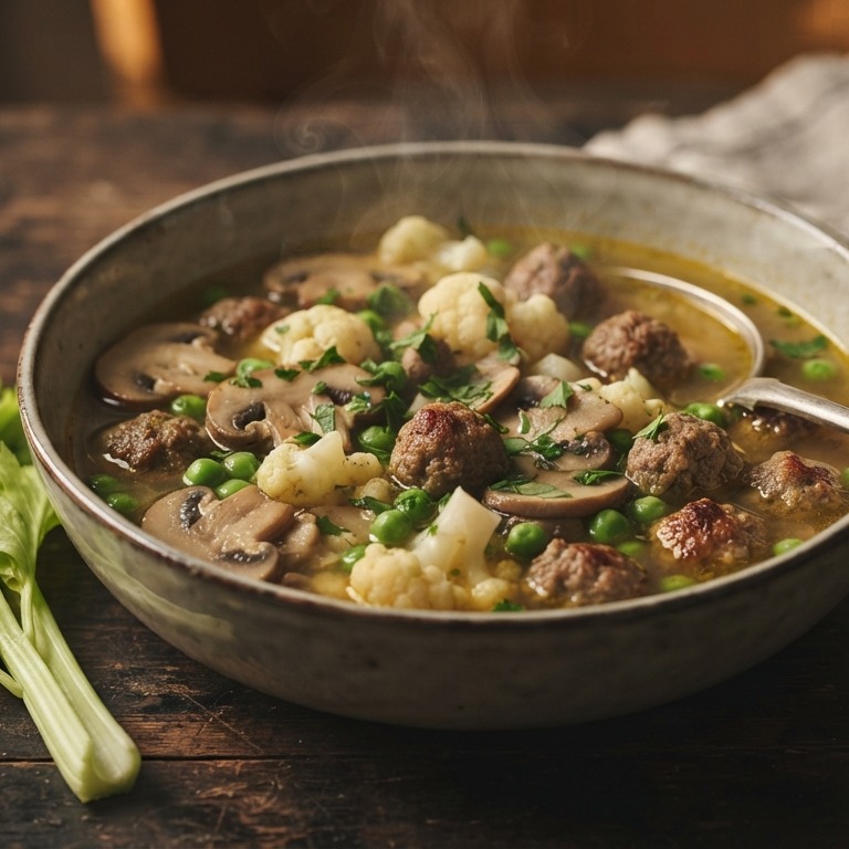 Groentesoep met champignons