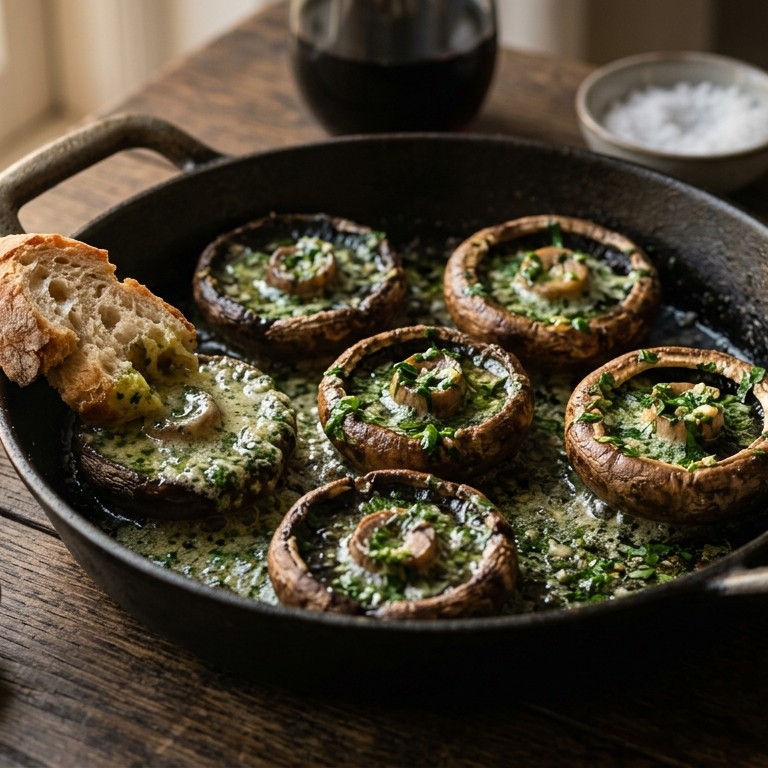 Grotchampignons met kruidenboter