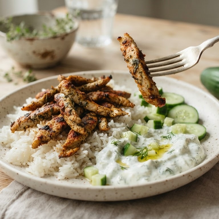 Gyros met rijst