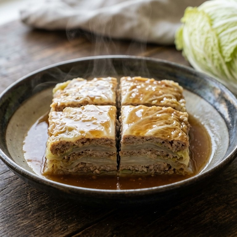 Hakata-mushi (gestoomd gehakt)