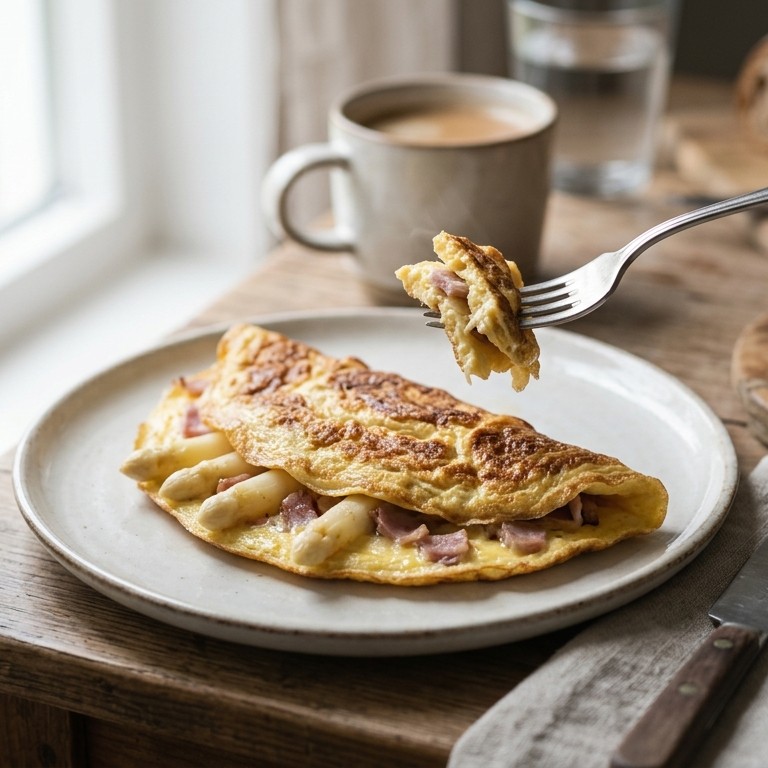 Ham-asperge omelet