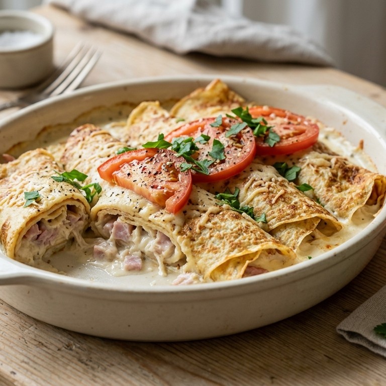 Ham en kippannekoekjes