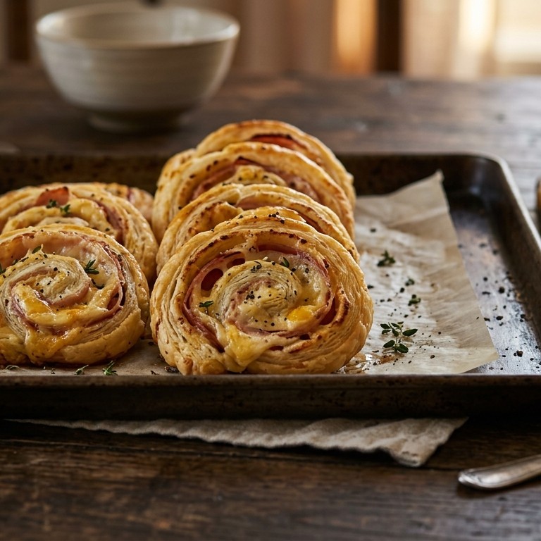Ham-Gruyèrekaasrolletjes