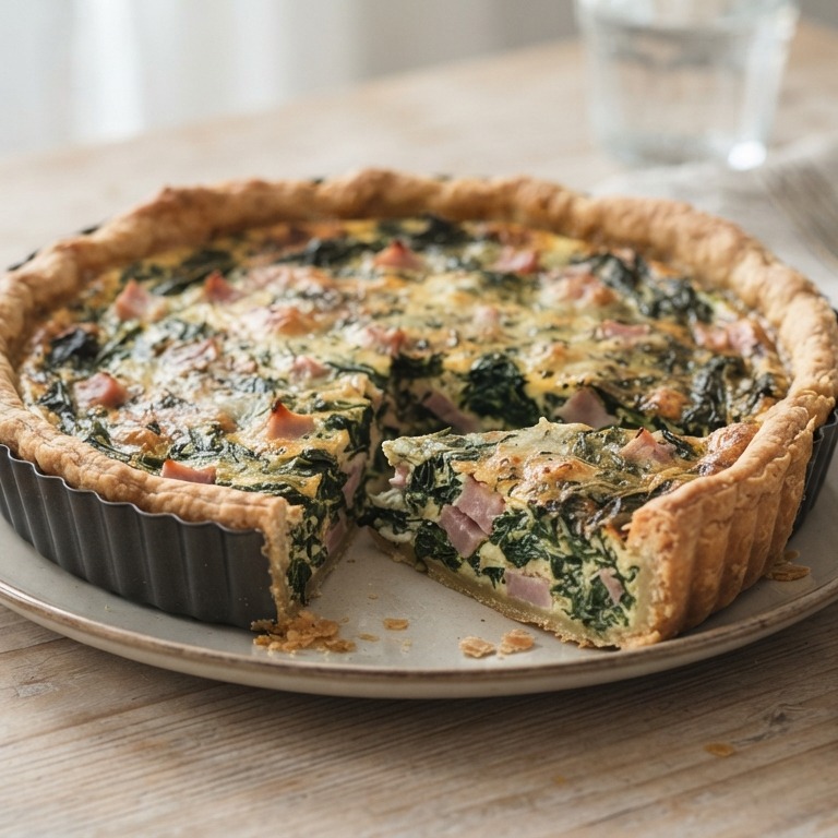 Ham-spinazie quiche