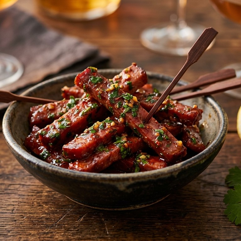 Hamreepjes in pittige saus