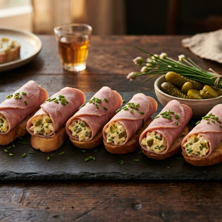 Hamrolletjes met eiersalade