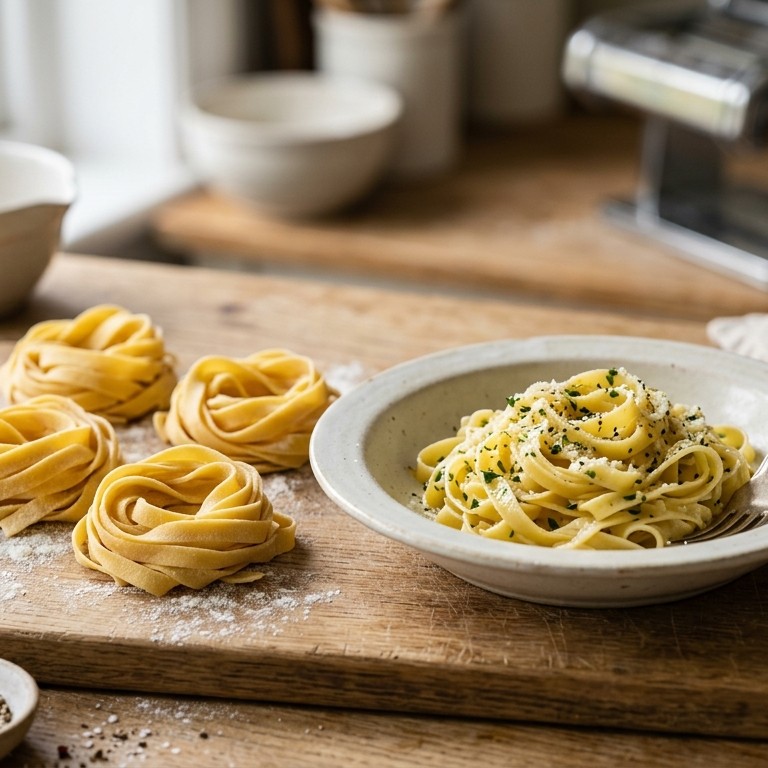 Handgemaakte tagliatelle