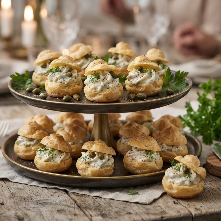 Hartig gevulde soesjes voor buffet