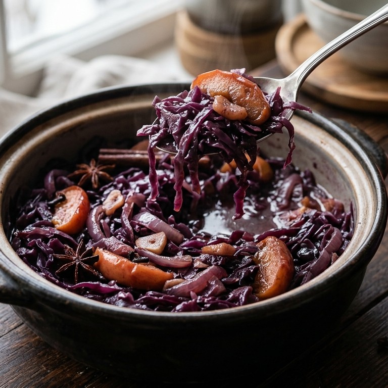 Hartig-zoete rodekool met appel (slowcooker)