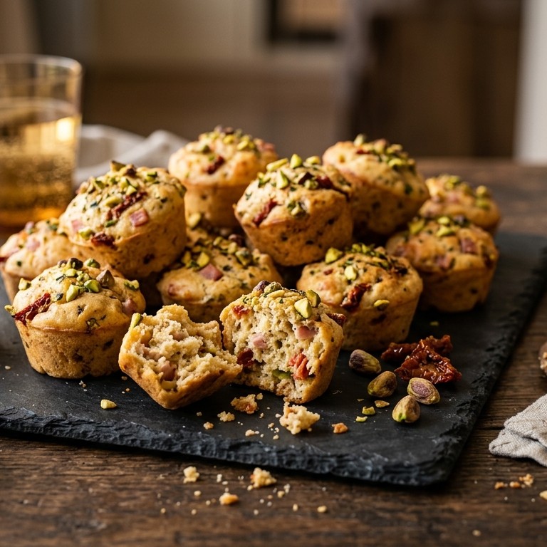 Hartige minimuffins met pistachenoten