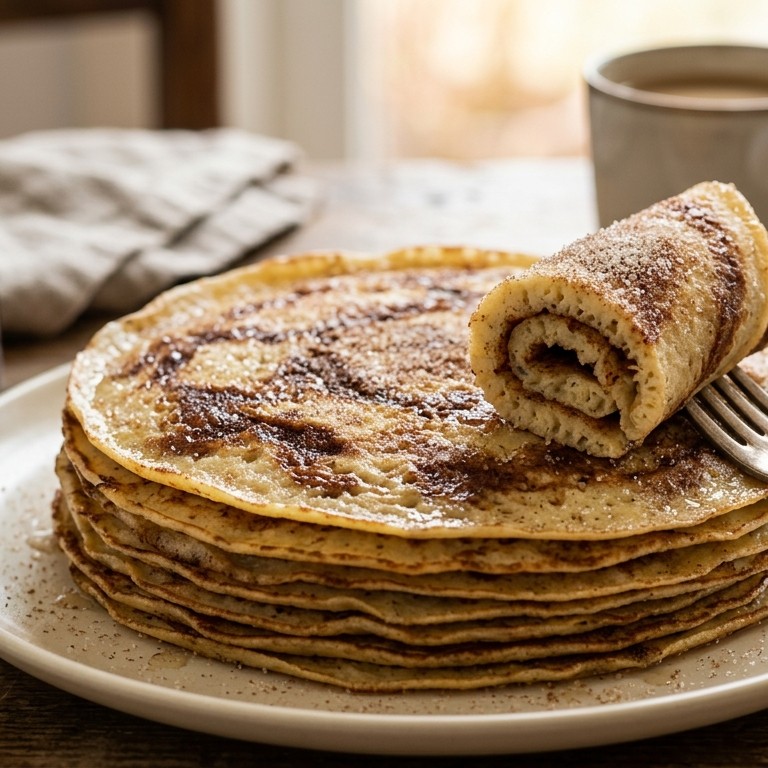 Heerlijke pannenkoeken met kaneel