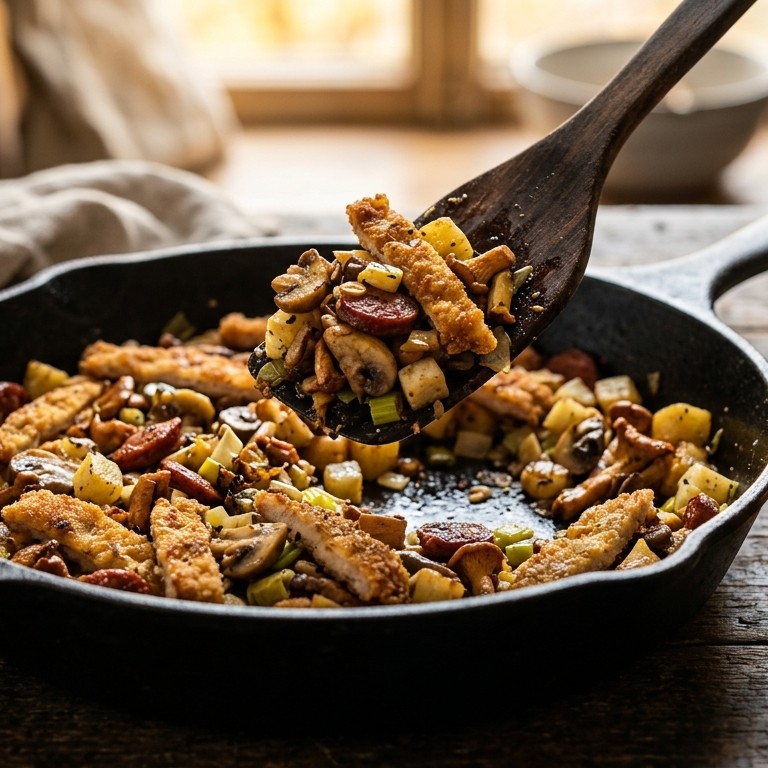 Herfstpannetje met champignons