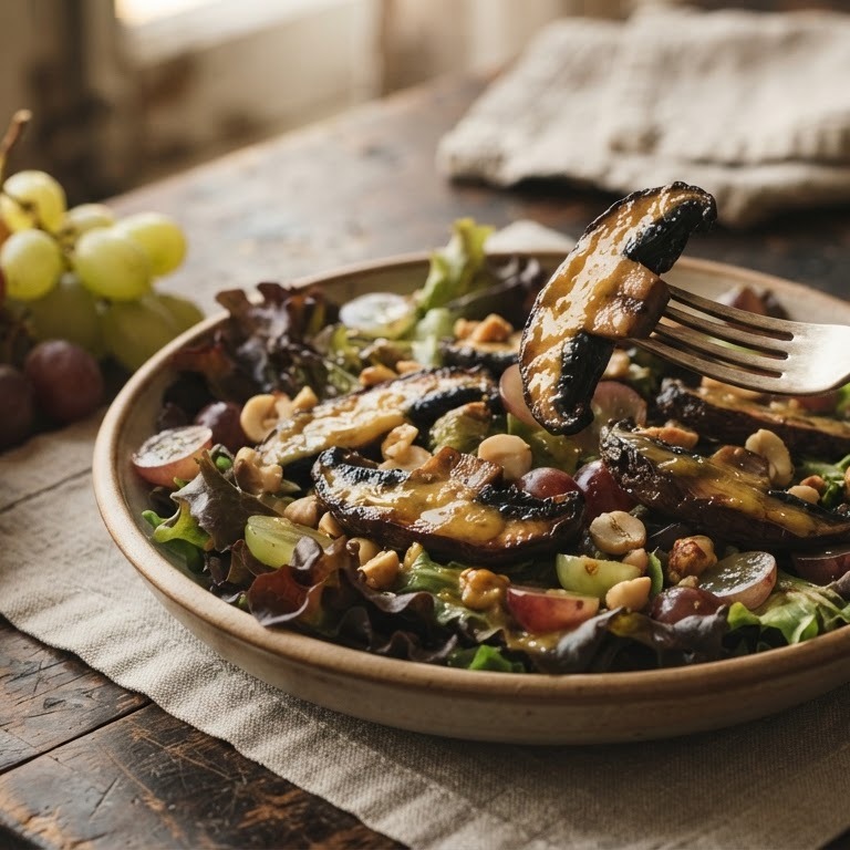 Herfstsalade met portobello's