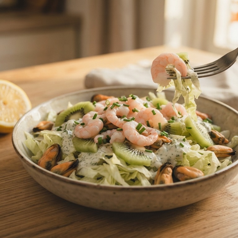 Herfstsalade van ijsbergsla