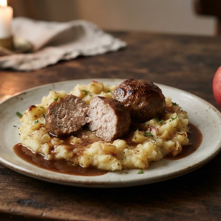 Hete bliksem met kalfsgehaktballen