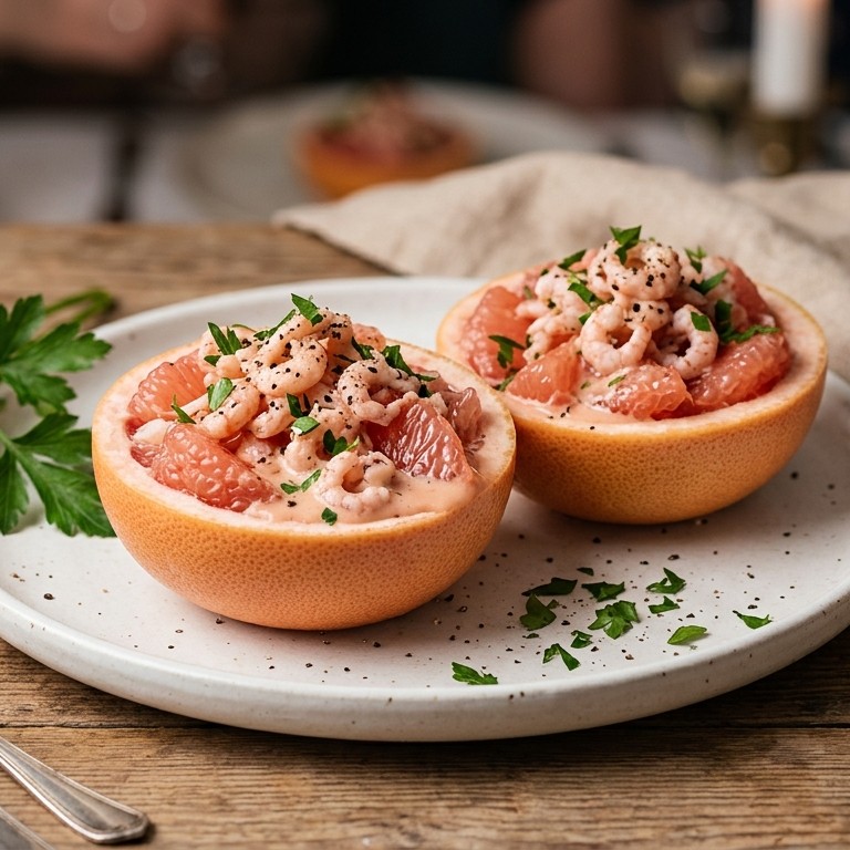 Hollandse garnaaltjes met grapefruit