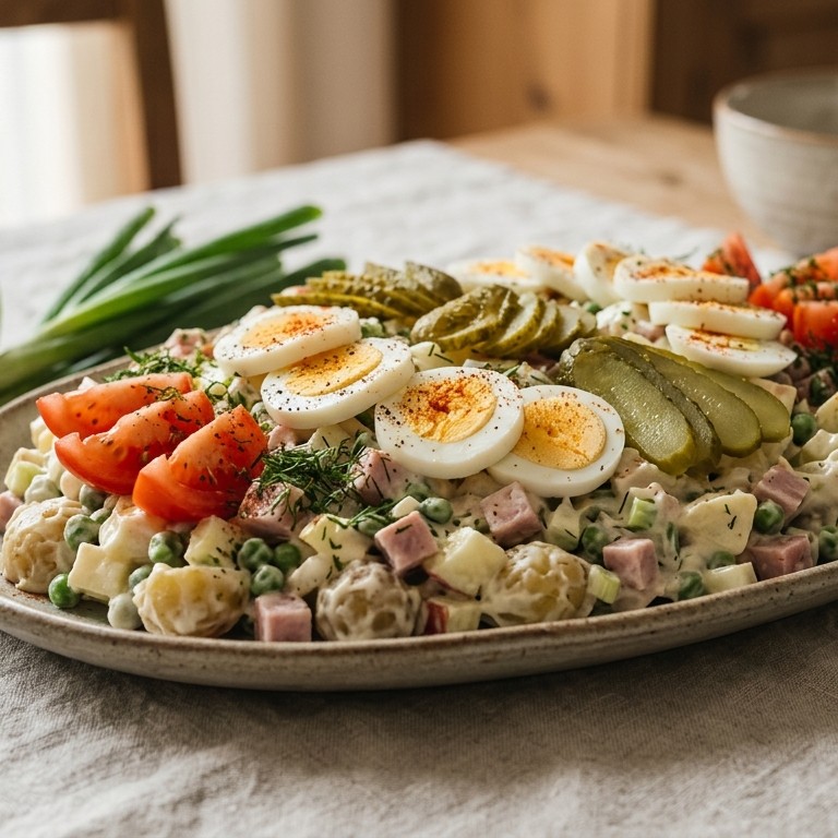 Home-made huzarensalade