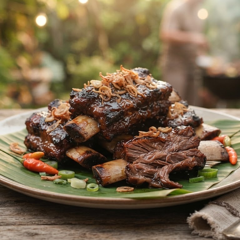 Iga bakar bawang (runderribben)