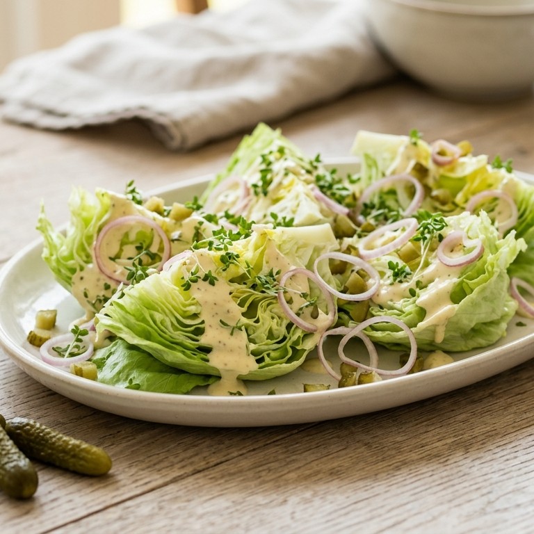 IJsbergsalade met sjalotjes