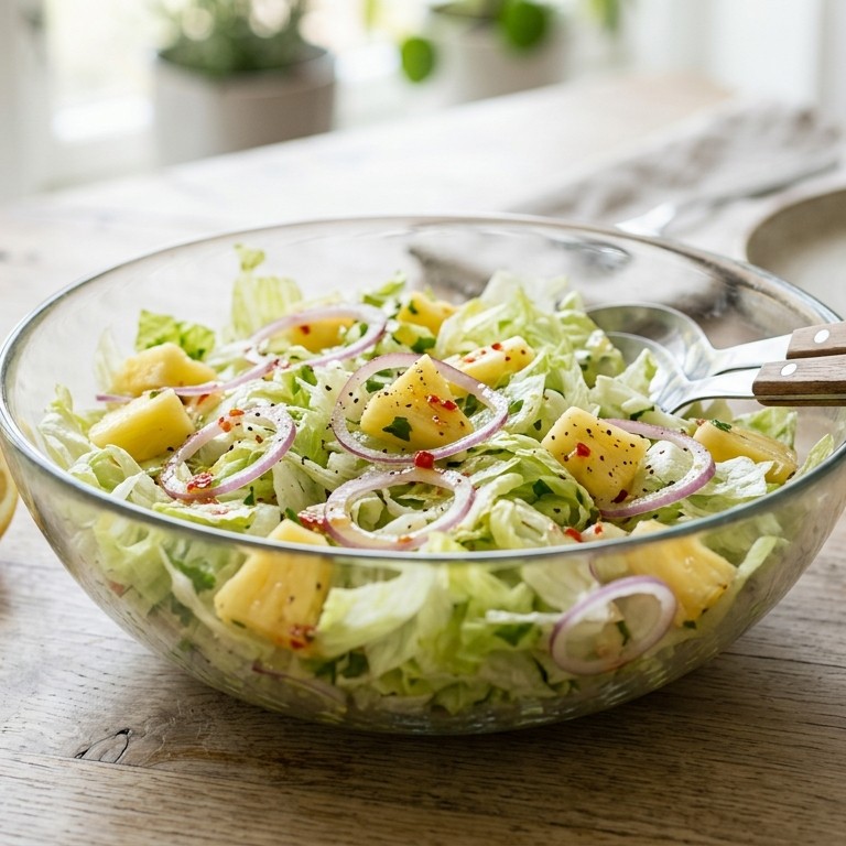 IJsbergsla met ananas