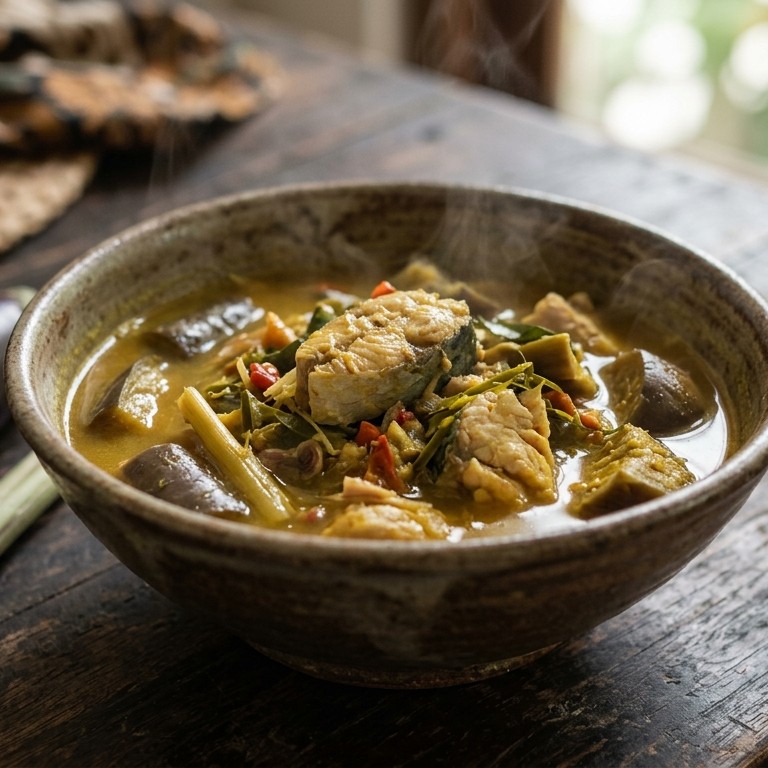 Ikan Kuah (makreel gestoofd in een zure bouillon)