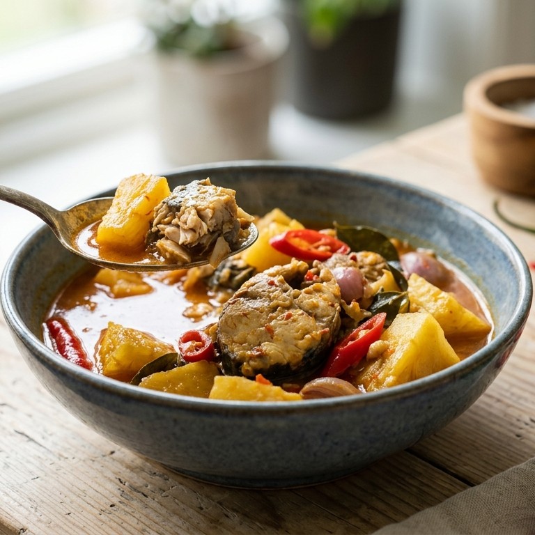Ikan Lempok Tenggiri (makreel met ananas)