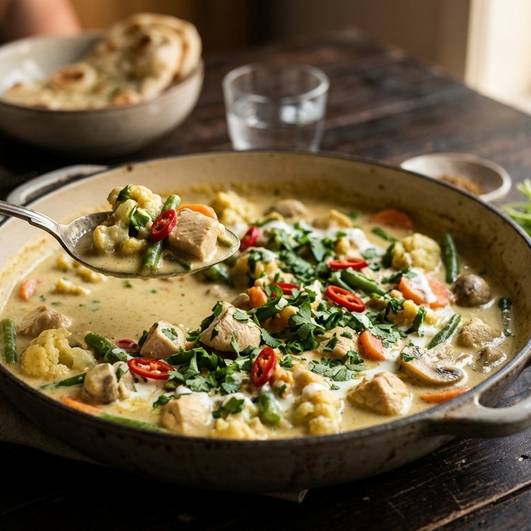 Indiase curry met monchou