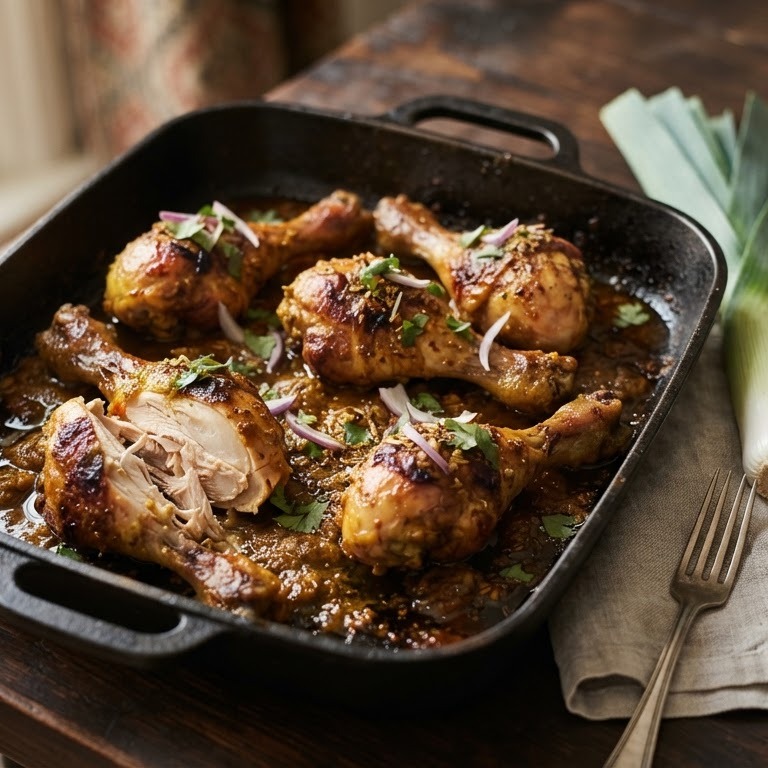 Indiase kippenbouten uit de oven