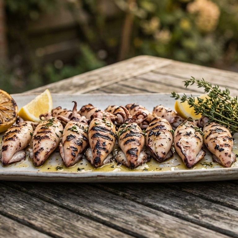 Inktvis van de BBQ