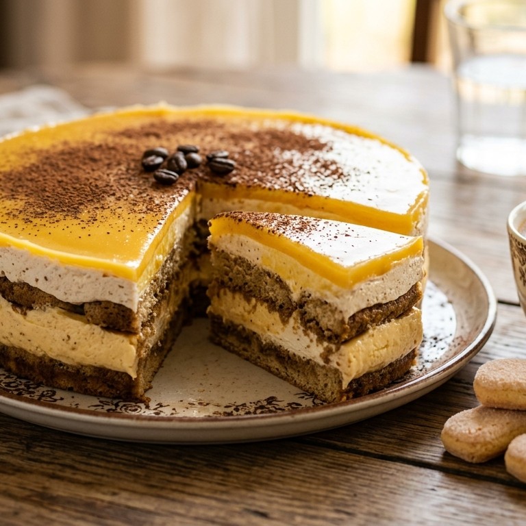 Irish-coffeetaart met advocaatroom