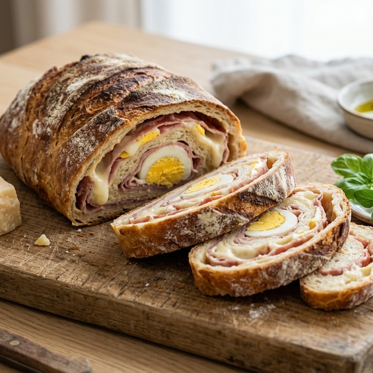 Italiaans gevuld stokbrood