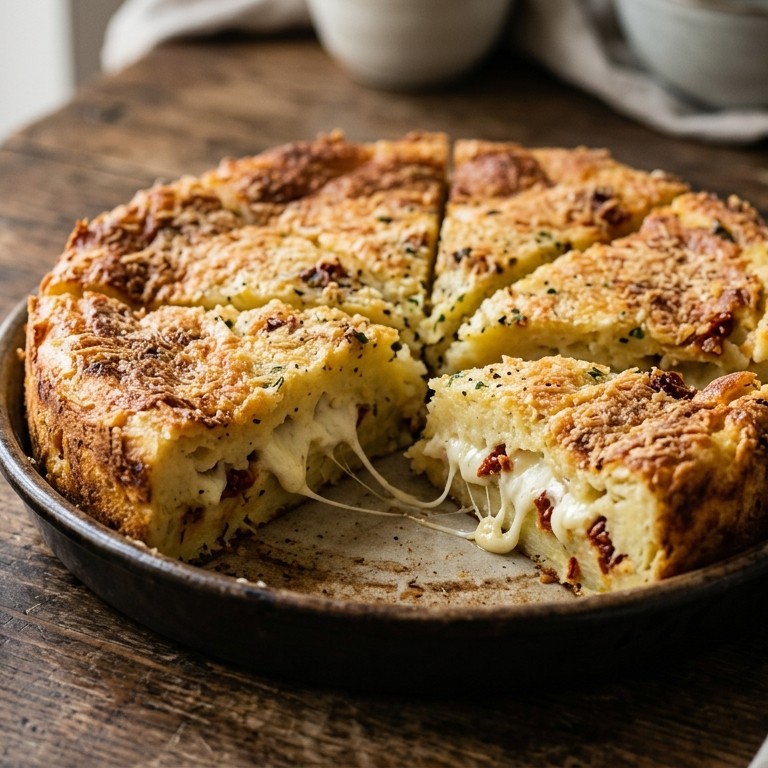 Italiaanse aardappeltaart met kaas