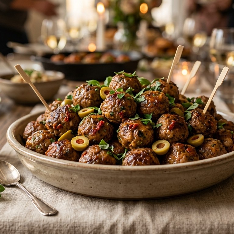 Italiaanse gehaktballetjes voor buffet