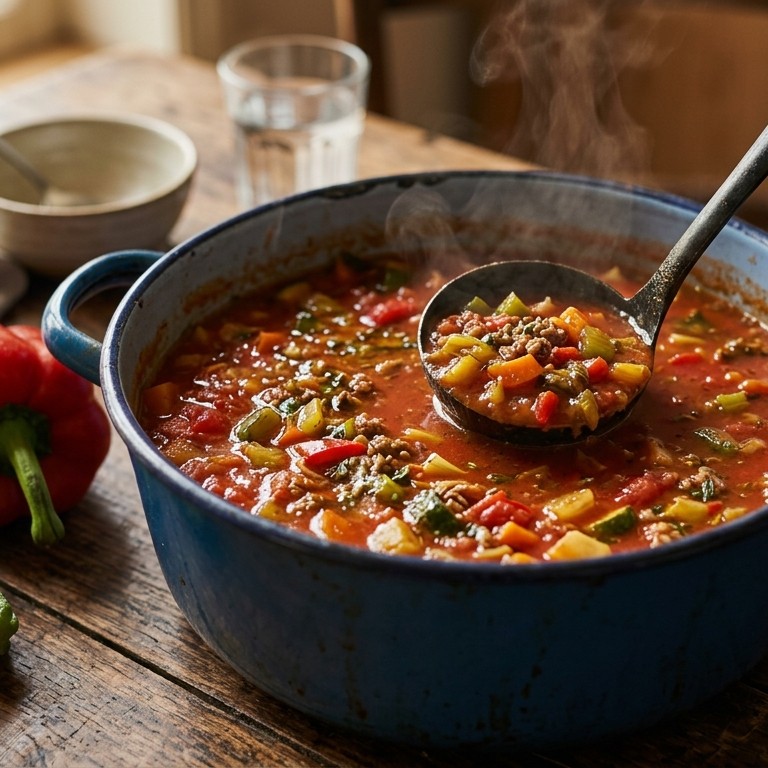 Italiaanse tomaten-groenten maaltijdsoep