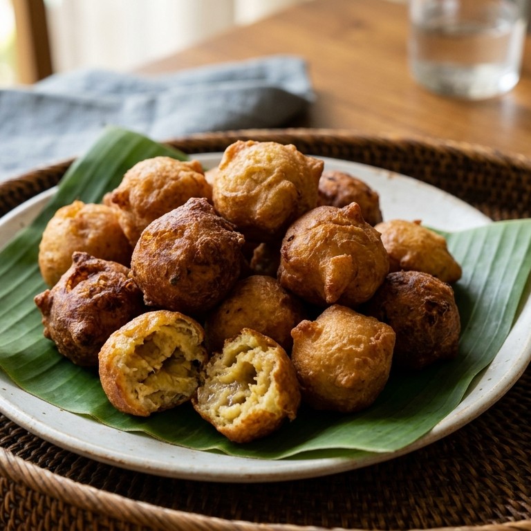 Jemput-Jemput Pisang (gefrituurde bananen bollen)