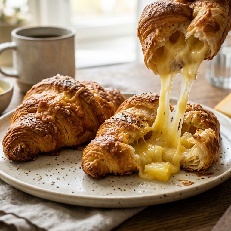 Kaas en ananas croissants