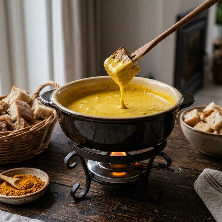 Kaas-kerrie fondue