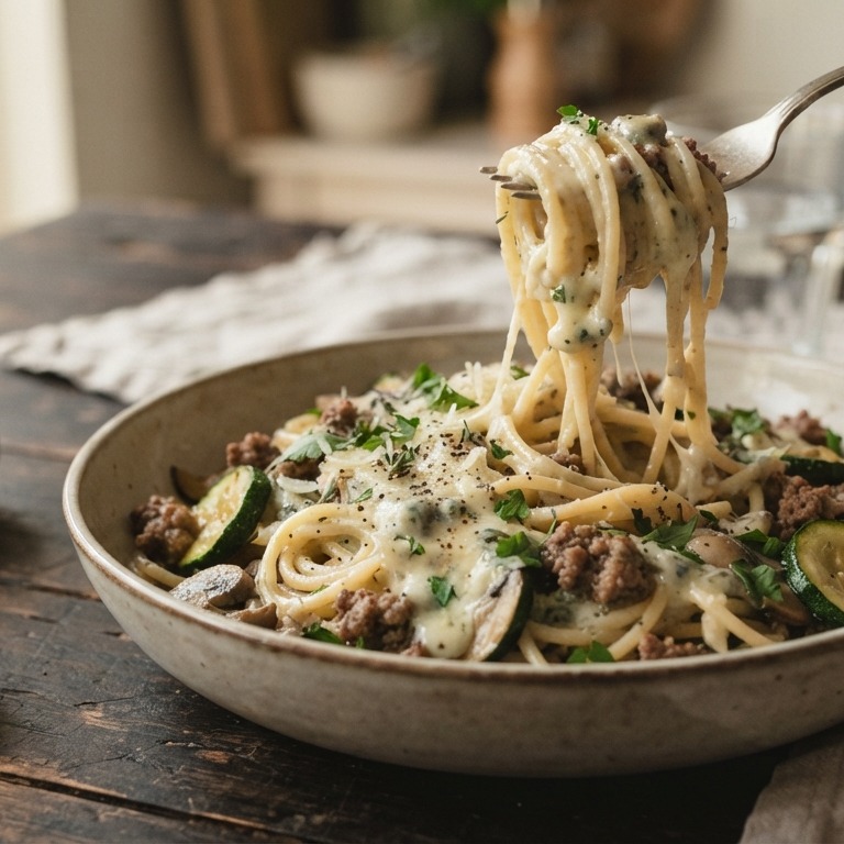 Kaas knoflook Spaghetti