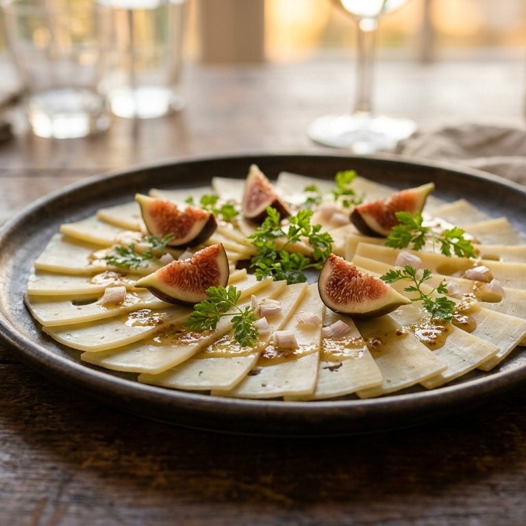 Kaascarpaccio met vijgen