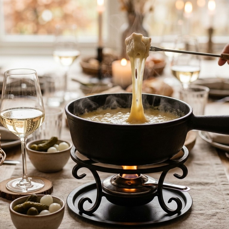 Kaasfondue met mozzarella